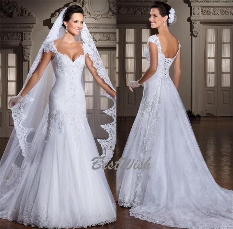 vestido de noiva com veu longo