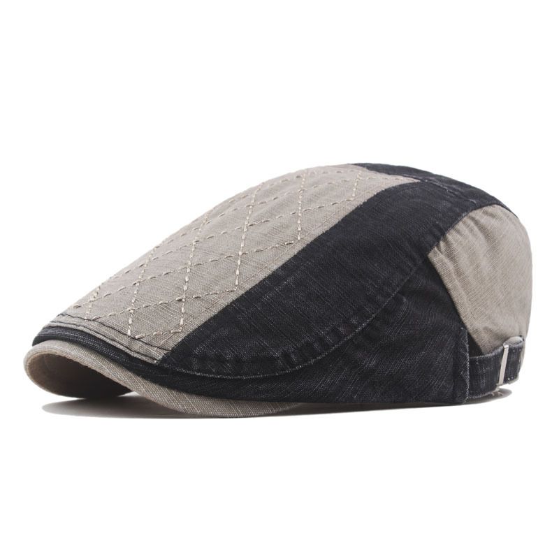 patchwork newsboy hat