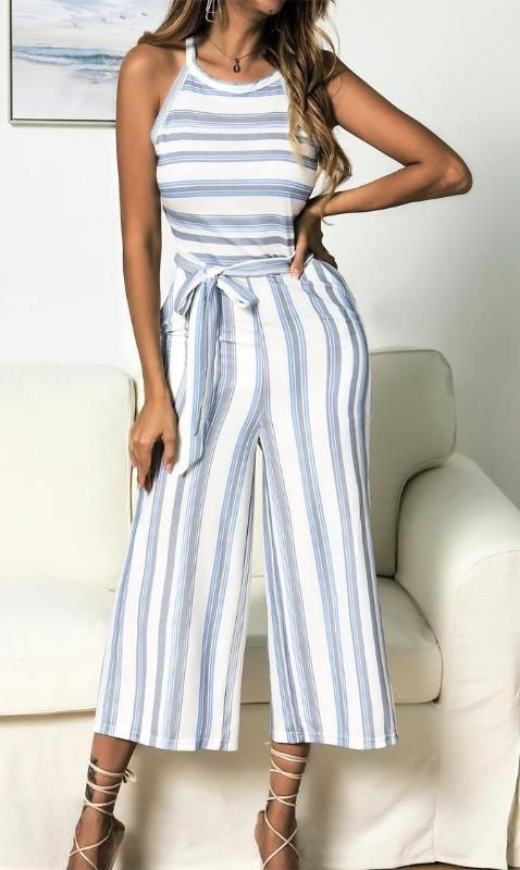 Blauwe jumpsuit