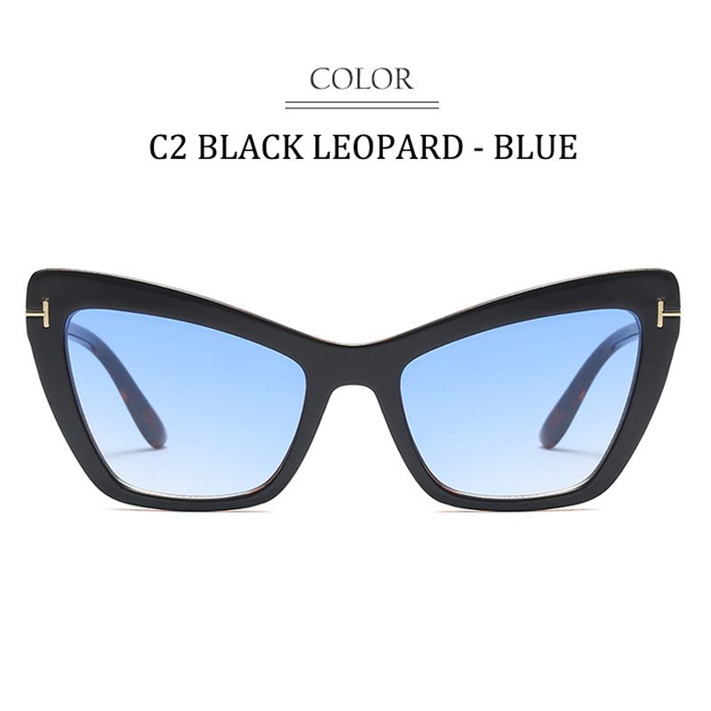 C2 Black Leopard Frame Gradiënt Blauw