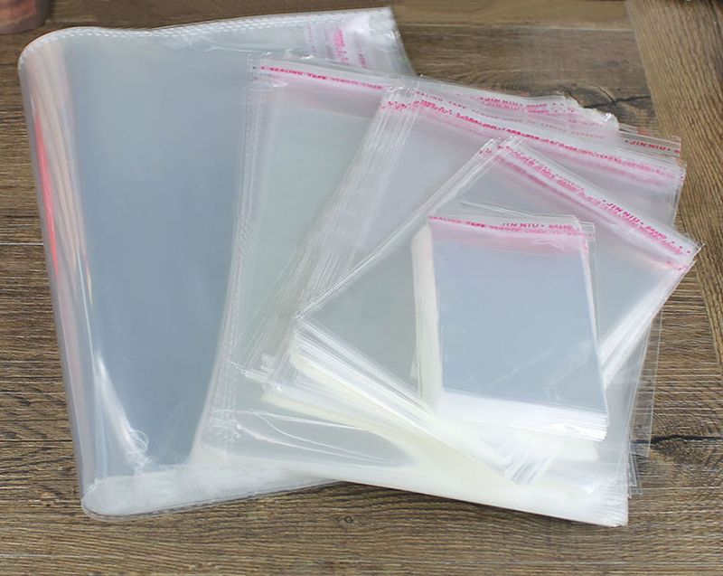1000pcs Clear OPP Cellophane Bags Top Seal Self-Adhesive Gift Jewelry Packing 