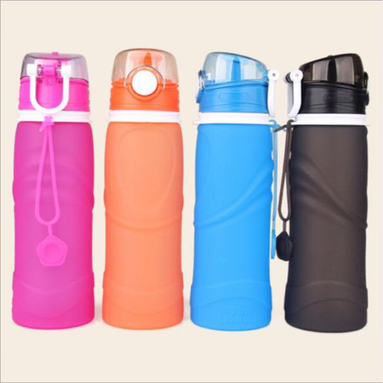 Best Collapsible Lightweight Water Bottle For Travel Portable Silicone