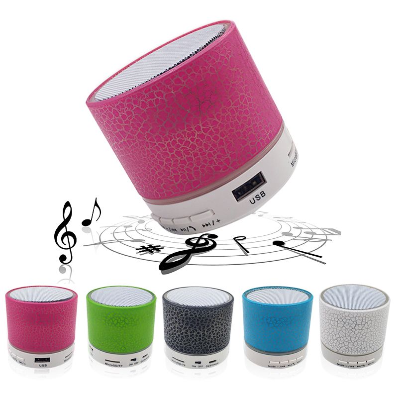 LED Bluetooth Mini Speakers 3.5mm Hands Free Portable Wireless With TF