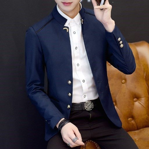 mandarin collar with blazer