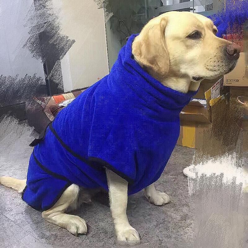 dog bathrobe large