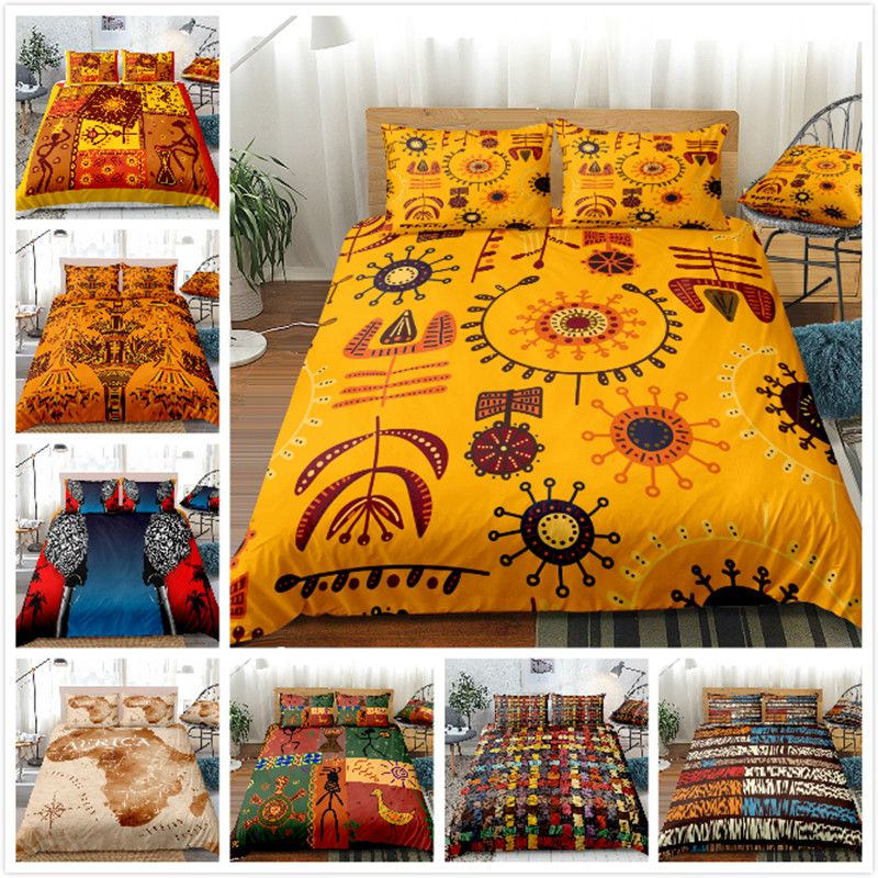 Fanaijia Luxury Bedding Sets Bohemian Print Duvet Cover Set Bed