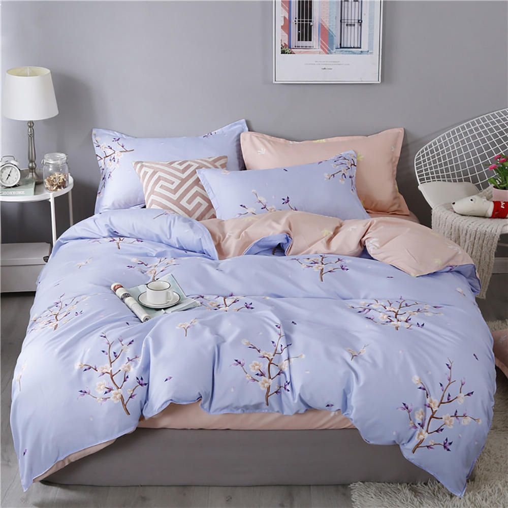 Floral Bedding Set For Girl Elegant Simple Fresh Duvet Cover Queen