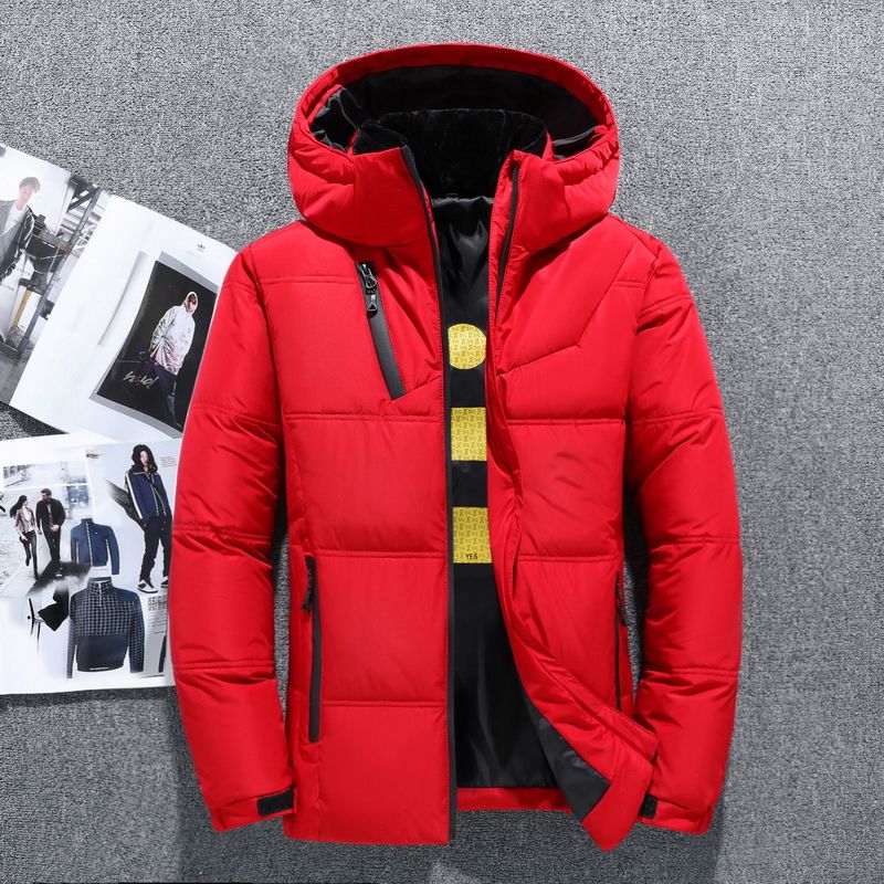 mens hooded down parka
