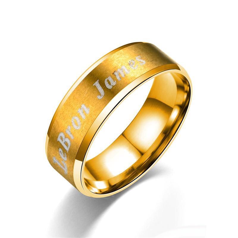 Famous Star Name Titanium Steel Ring Designer Jewelry Men Rings
