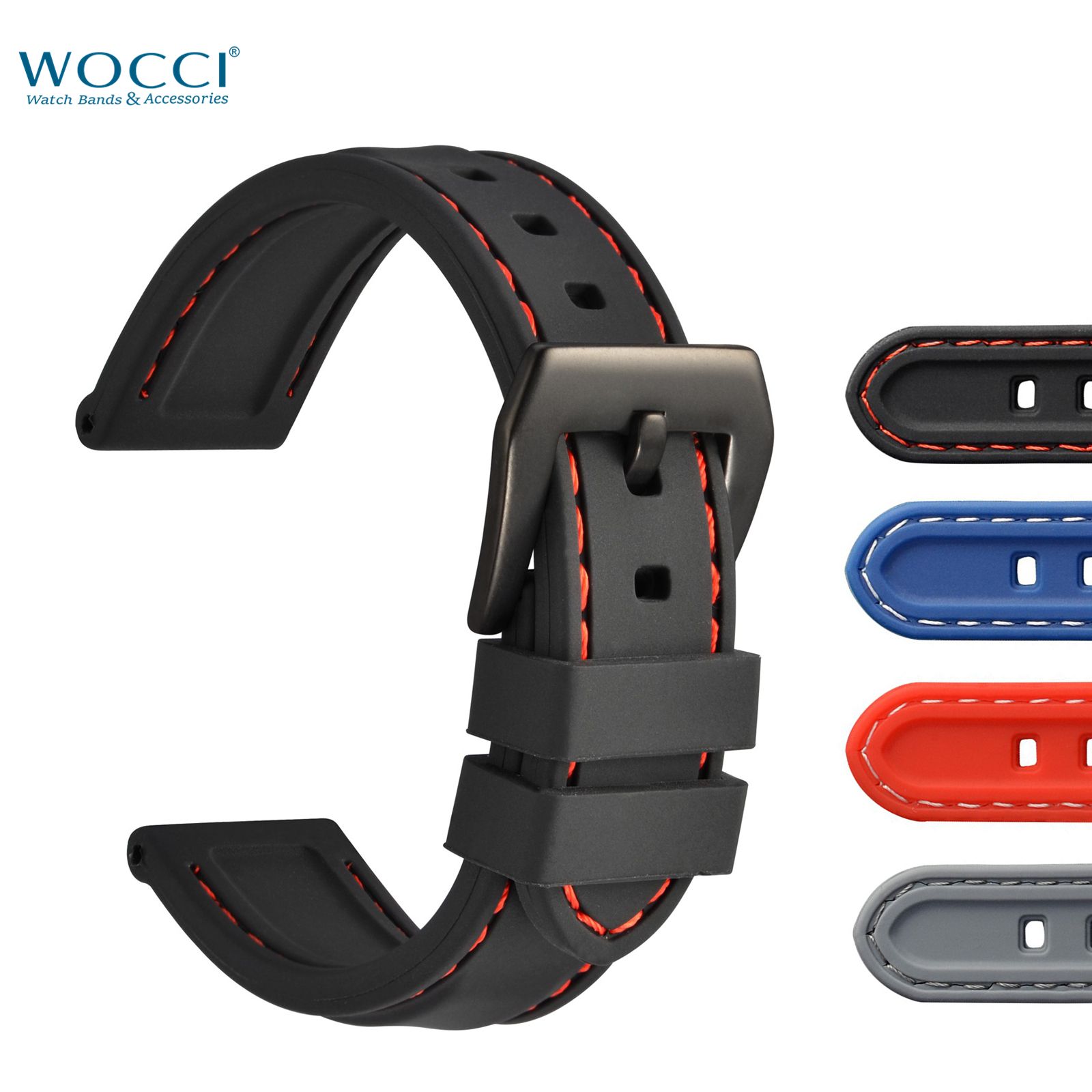 Wocci 18mm 20mm 22mm 24mm Silicone Watch Bands Comfy Weatherproof Sport Smart Strap For Men Ladies Wristwatch Quality Watch Straps High Quality Watch Bands From Wocci Watch Bands 7 62 Dhgate Com