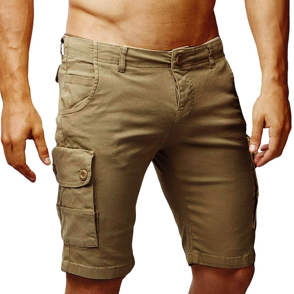 para hombres Tienda de campaña Tenting Pantalones cortos al aire libre Estilo táctico Multibolsillo Botón