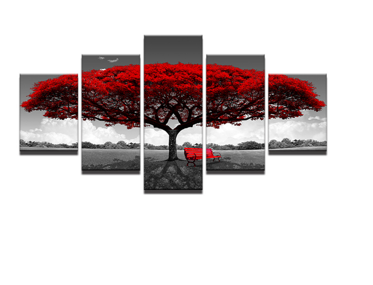 2020 Modular Canvas HD Prints Posters Home Decor Wall Art Pictures Red
