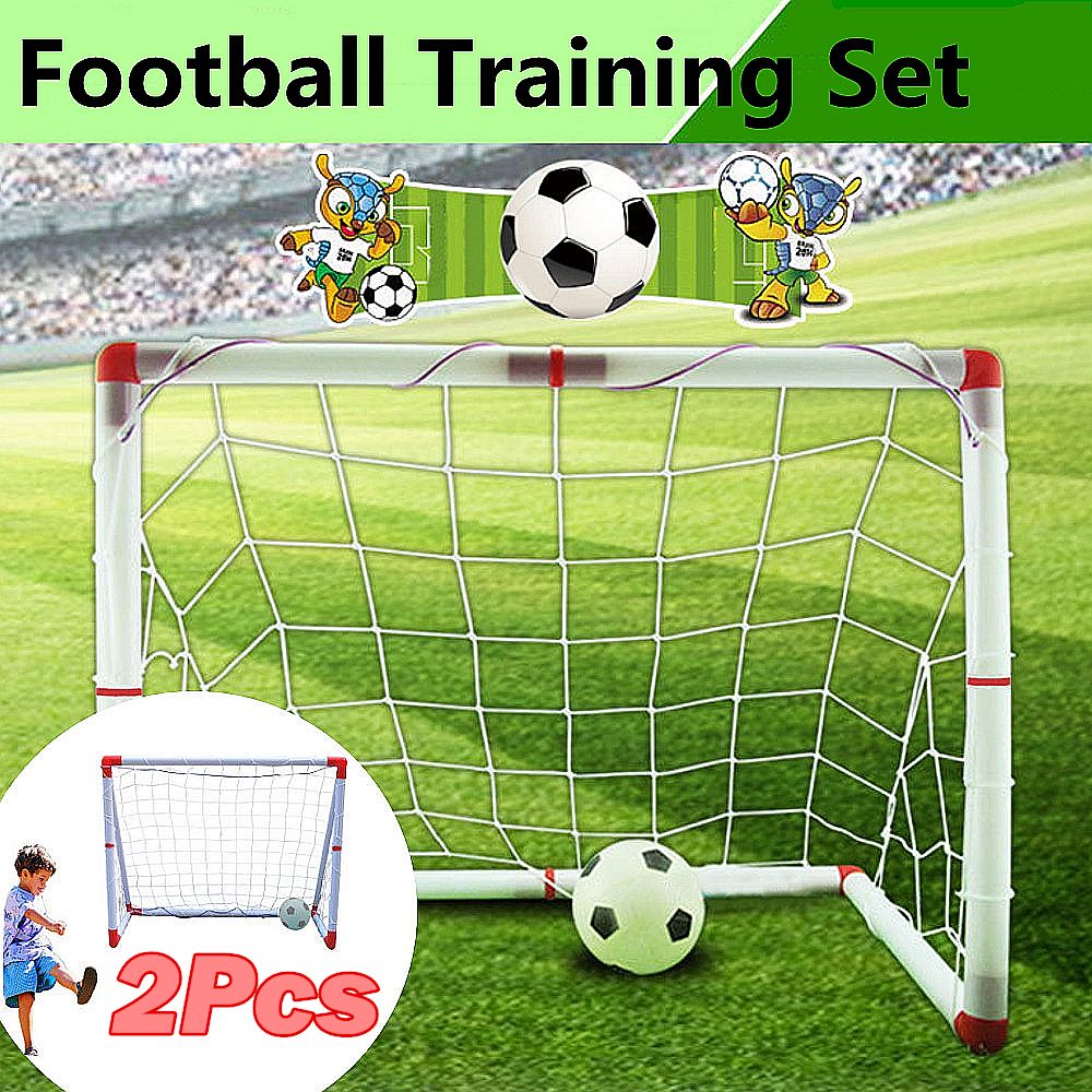 Sports Small Football Gates Soccer Ball Goal Post Net Set Kids Sport Indoor Game