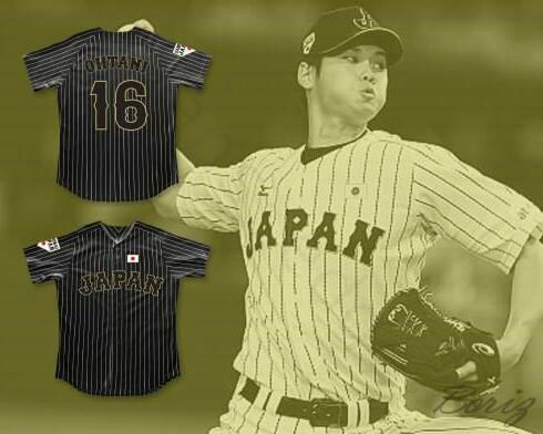 Men's women's  #16 Shohei Ohtani Japan Black Baseball Shirts Stitched Jerseys 