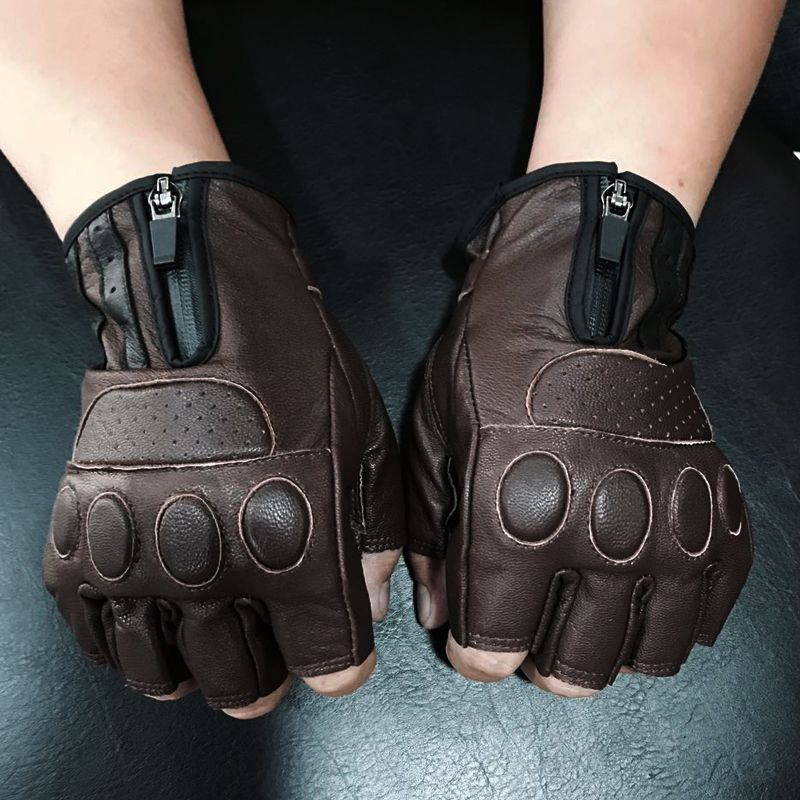 leather hand gloves for bike