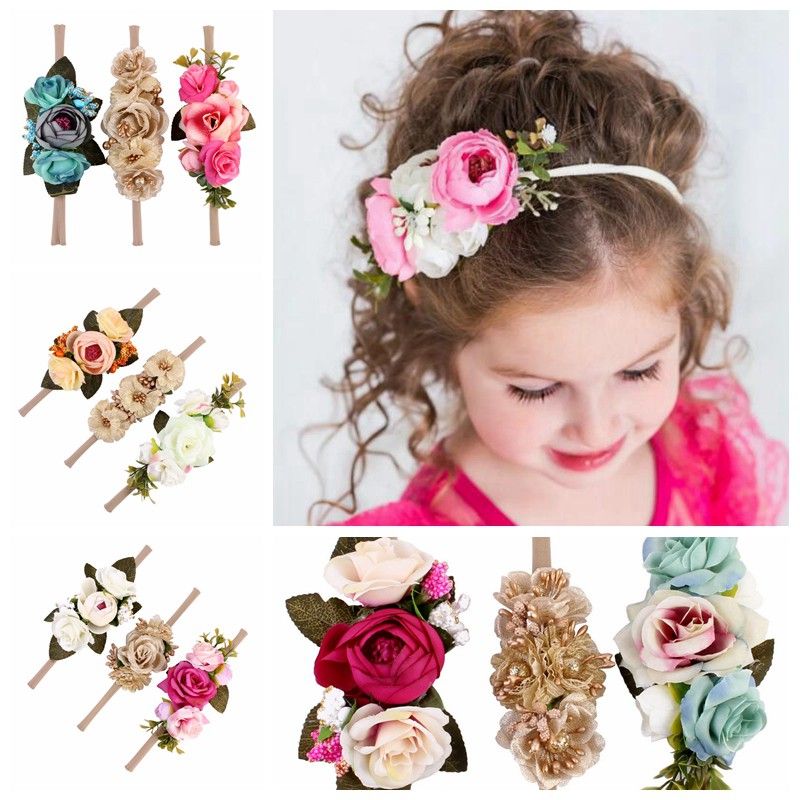 Baby Girl Camellia Hair Accessories Kids Girl Artificial Flower