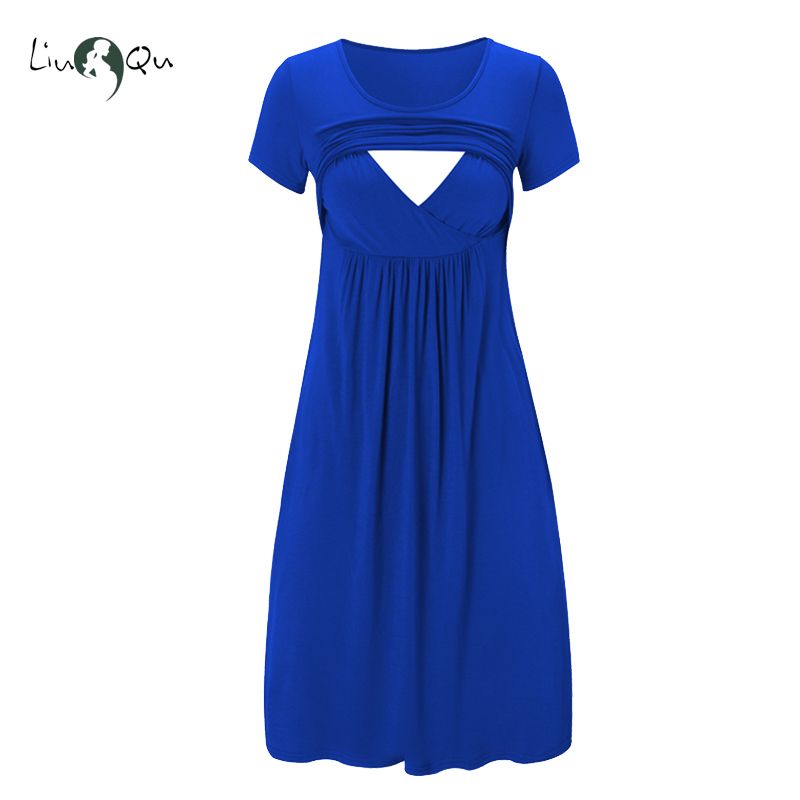 lactancia de rayas Baby Shower Lactancia Embarazo Vestido elegante sin mangas Vestidos Vestido Robe Femme Y190522