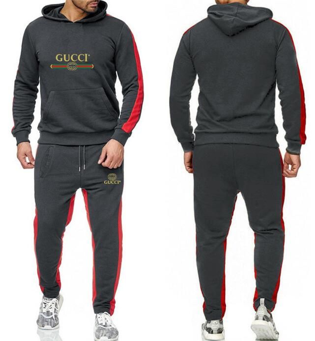 GUCCI 2020 De Diseño Para Hombre Del Chándal De Moda Sudaderas Con Capucha + Pantalones 2 Piezas Sólidas Trajes Color Marca La Técnica Chándales De Alta Calidad Para Hombre De 4,8 € | DHgate