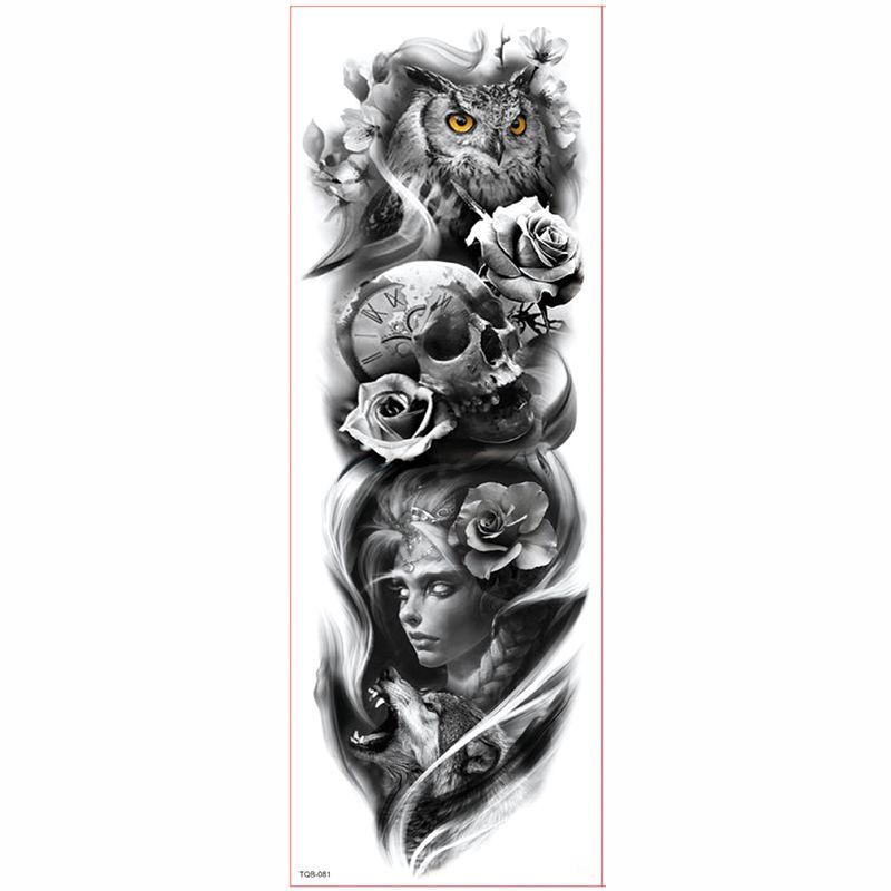 evil-clown-sleeve-tattoo-designs