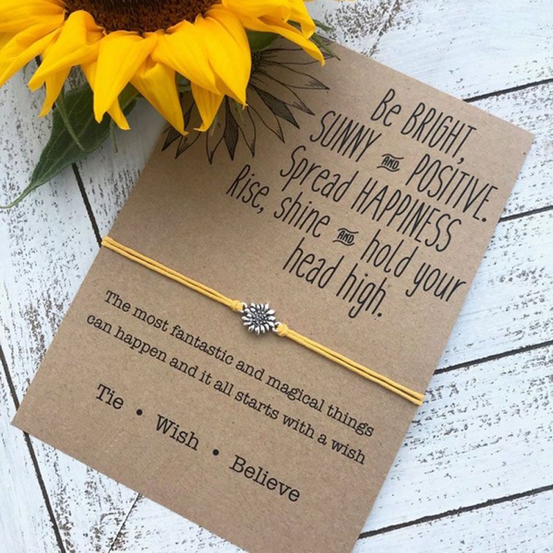 Bijoux Vintage De Tournesol Designer Bracelets D Argent De Tournesol Citation De Souhaits Bracelet Soeur Amour Amitie Bracelets Femmes Cadeaux
