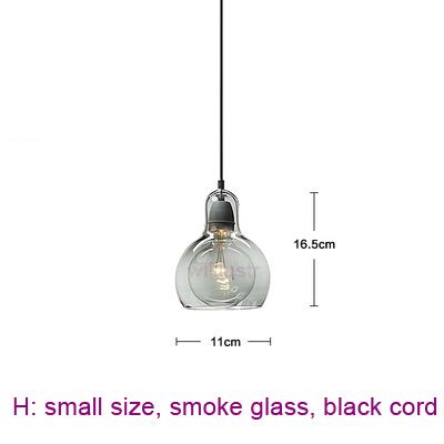 small, smoke glass, black cord