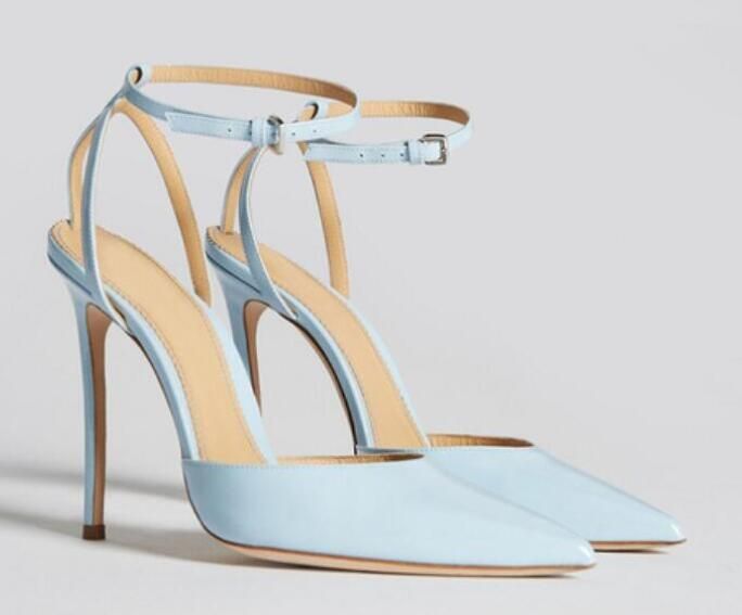 light blue high heels