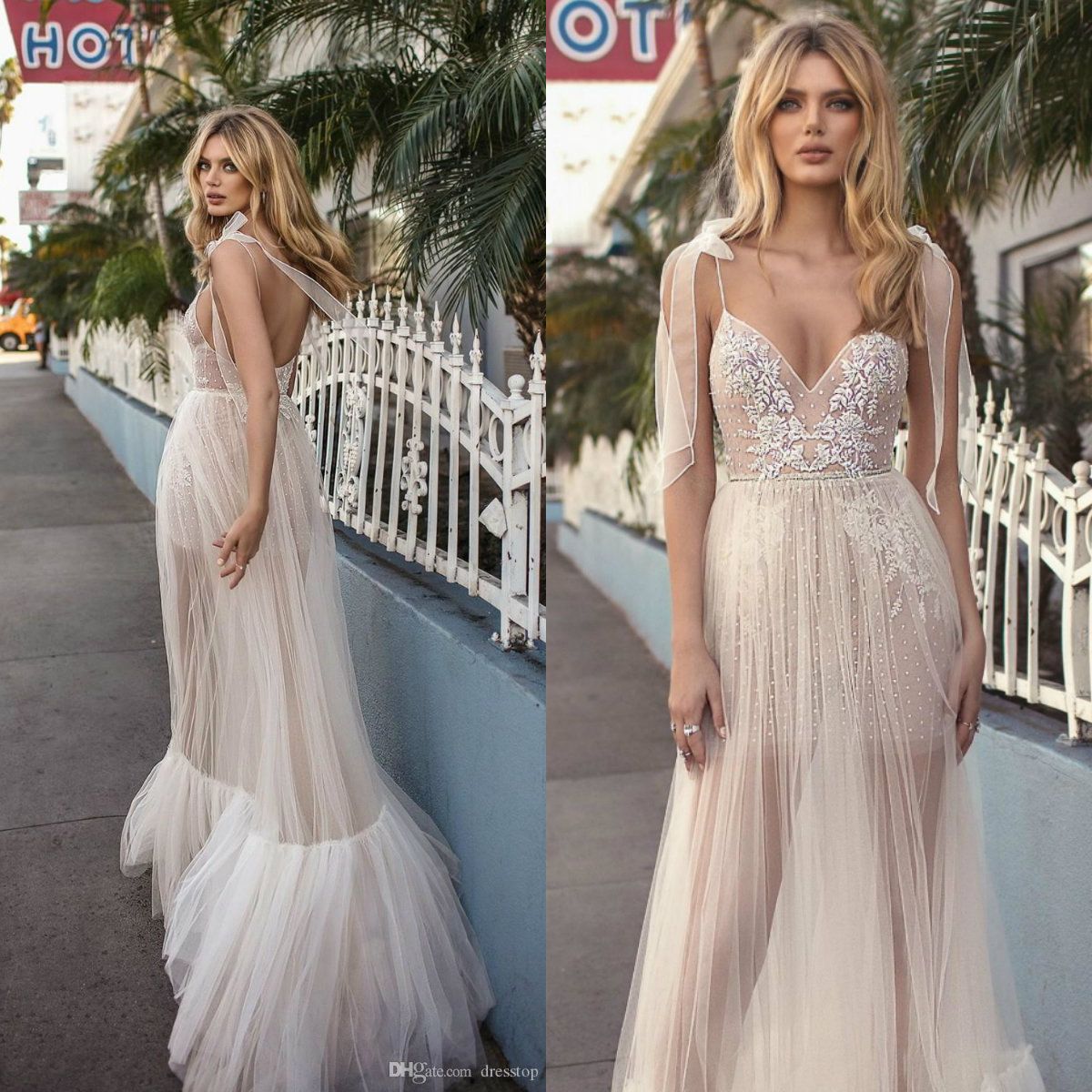 Acquistare Muse Di Berta 2020 Paese Abiti Da Sposa Abiti De Mariée Scollo A  V Backless Abito Da Sposa In Pizzo Linea Boemia Bling Abito Da Sposa  Economico | Consegna Veloce E