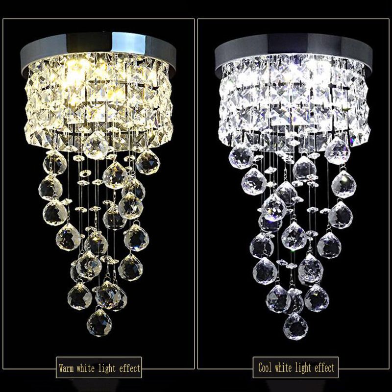 Nieuwe Moderne LED Kleine Crystal Kroonluchter Verlichting Plafondlamp Keuken Badkamer Closet Slaapkamer Decoratieve Lamp 20cm Diameter Uit China Kroonluchters Verkoper Glistenlight |DHgate