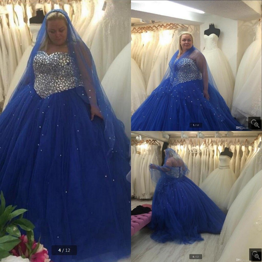 alone Thunder mud Vestido De Festa Plus Size Royal Blue Sweet 16 Dresses Prom Gowns Bling  Crystals Beaded Tulle 2019 Ball Gown Princess Prom Dress Hot Sale From  Wedding940599384, $216.09 | DHgate.Com