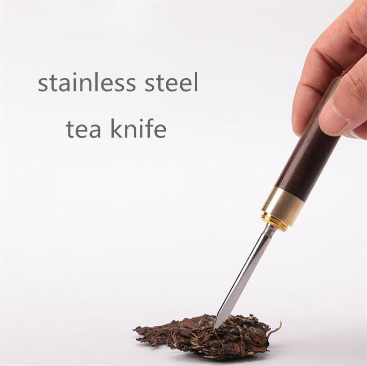 2021 Screw Type Puer Tea Knife Stainless Steel Tea Cutter Needle With