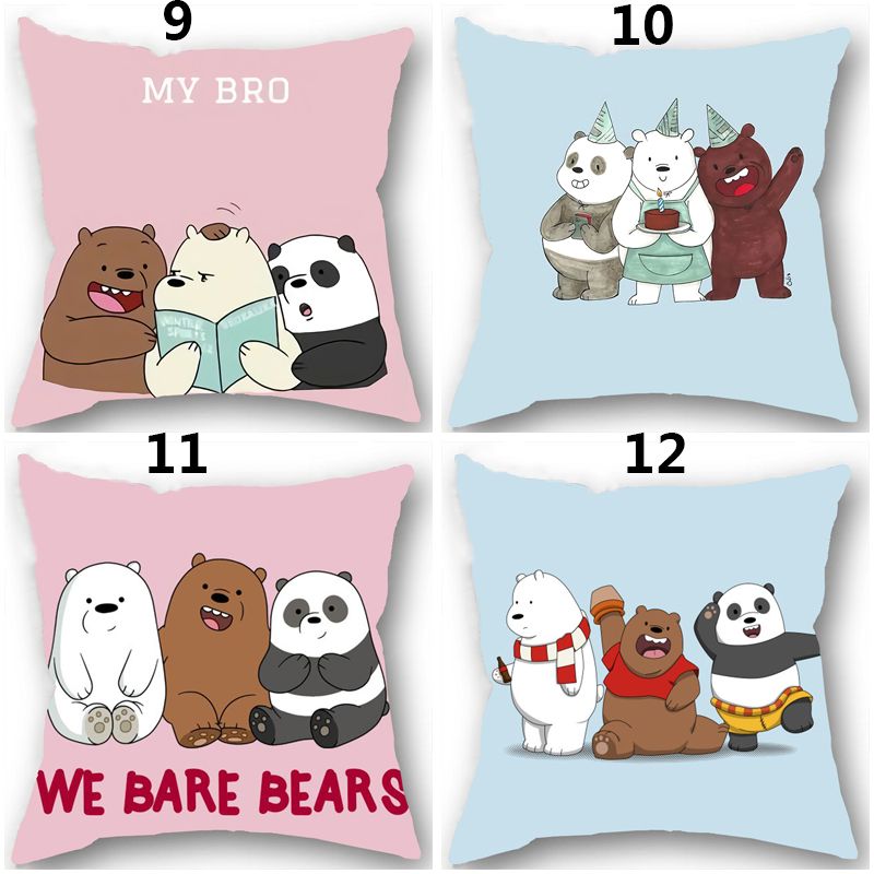 We bare bears osos escandalosos red Magic Pillow Sequin Cushion Cover