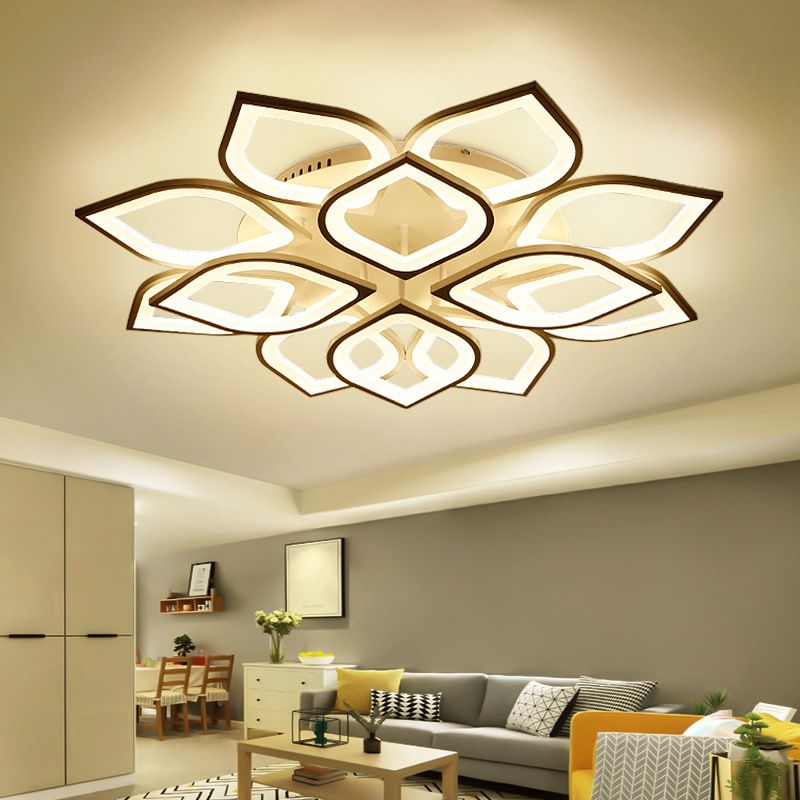 LED Chandelier For Living Room Acrylic Modern Lamp Indoor Home Fixture Decor New 