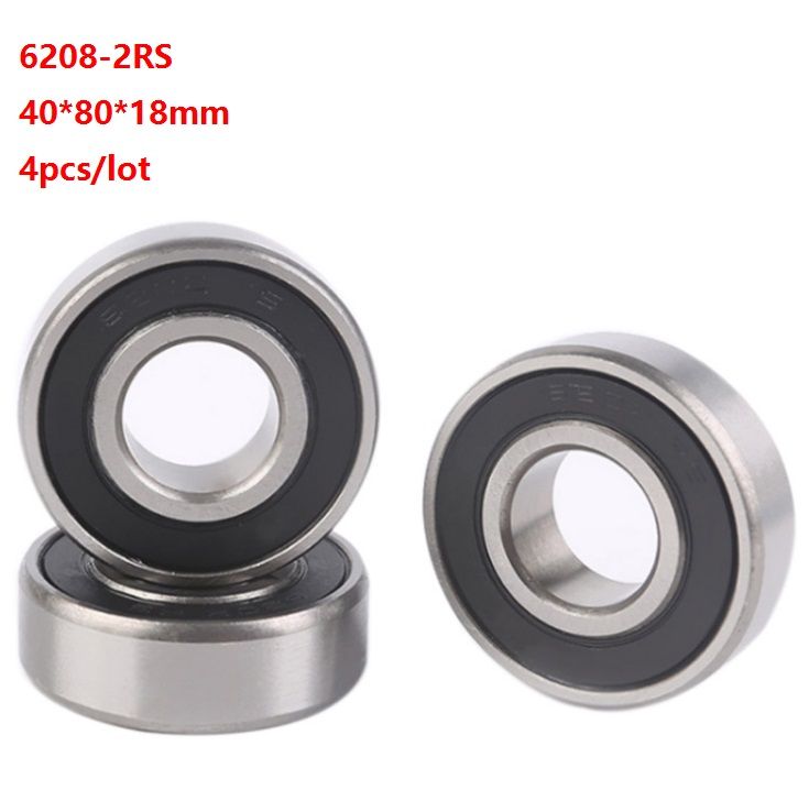 30x62x16 mm 6206-2RS Rubber Sealed Ball Bearing Set 6206RS 25 PCS BLACK
