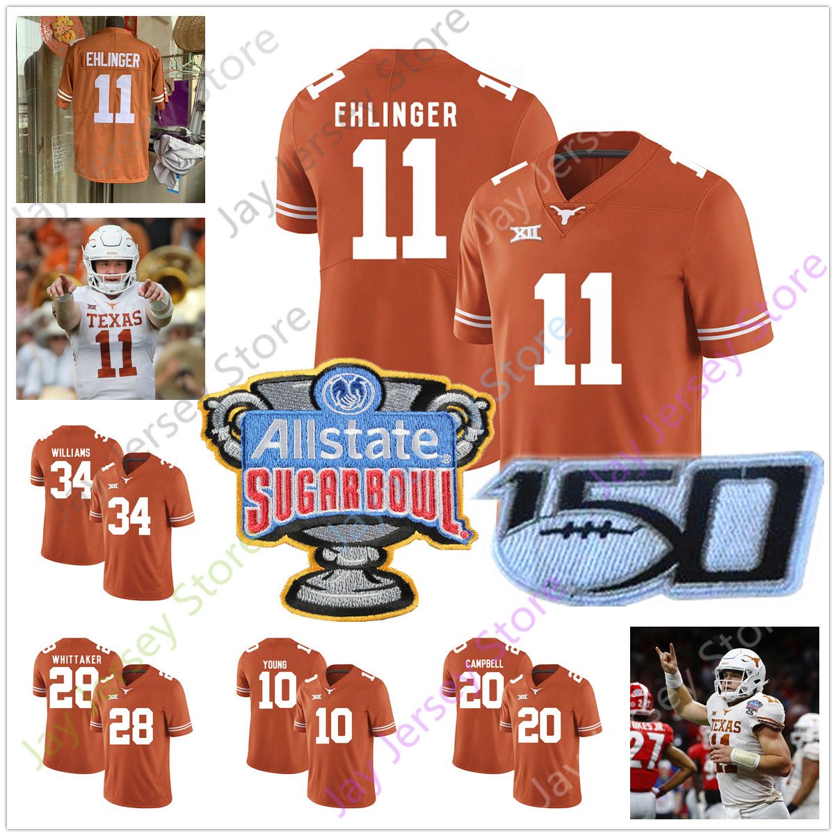 custom texas longhorns football jersey