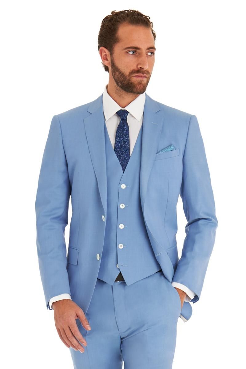 Esmoquin Azul cielo Boda para hombre Esmoquin de solapa Hombre chaqueta Chaqueta Blazer Nuevo estilo