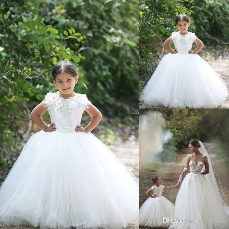 flower girl white dresses uk