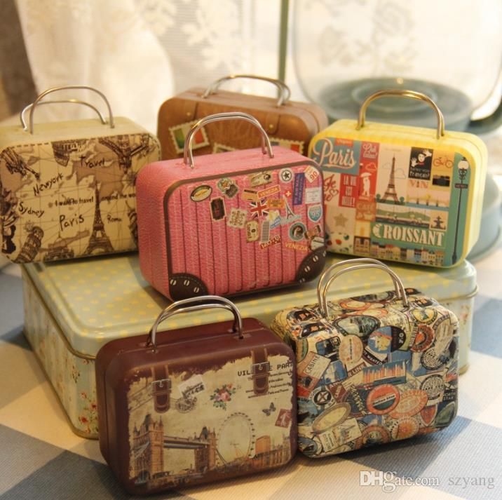 decorative suitcase storage boxes