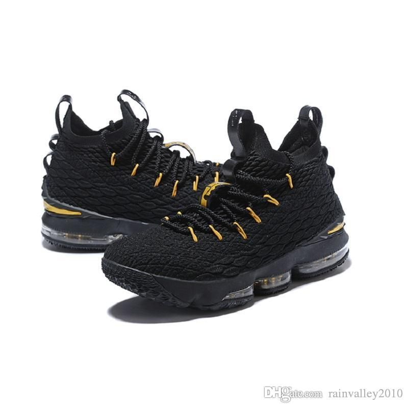 lebron 15 black and yellow