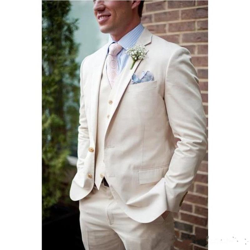 Compra Nuevo Custom Beige Roden Hombres Trajes De Novio De Novio TUXEDOS  Slim Fit Best Man Blazer 3 Piezas Chaqueta + Pantalones + Chaleco Groommen  Trajes 440 Barato | Entrega Rápida Y Calidad | Es.Dhgate