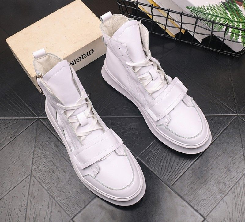 high ankle white shoes for mens