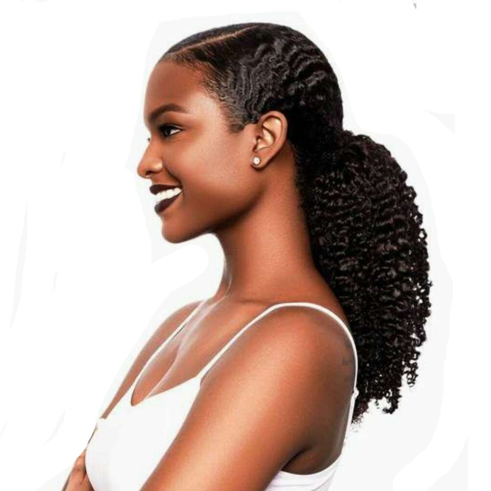 Peruvian Human Hair Ponytail Afro Kinky Curly 4b 4c Ponytail 120g