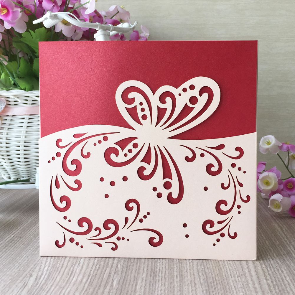 Pack Of 6 Wedding Day Card Invitations /& Envelopes Pink Wedding Cake /& Butterflies