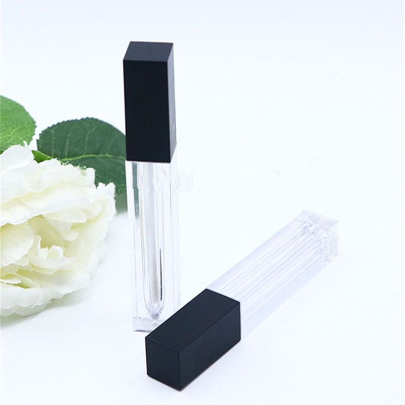 Empty 6ml Clear Liquid Lipstick Bottle With Matte Cap DIY Cosmetic Lip