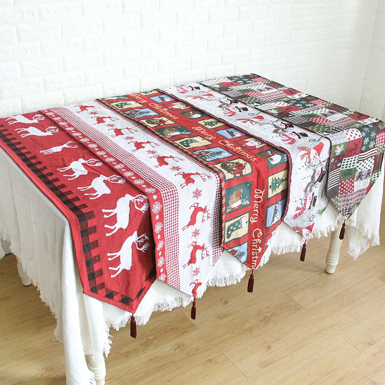 Christmas Table Mat Tablecloth Christmas Flag Tables Runner Table