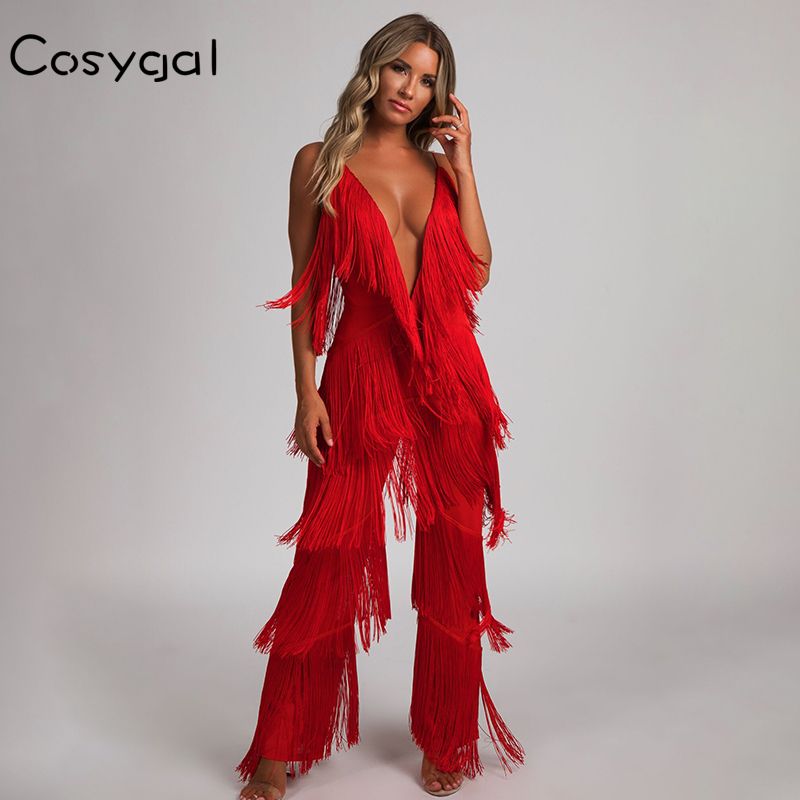 jumpsuit with tassels