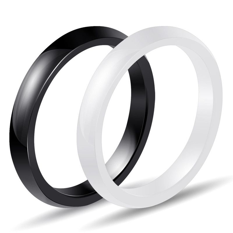 Anillos De Color Blanco Negro Con Anillo De Cerámica Con De Anillos De Color Blanco Negro Con Anillo De Cerámica Con De