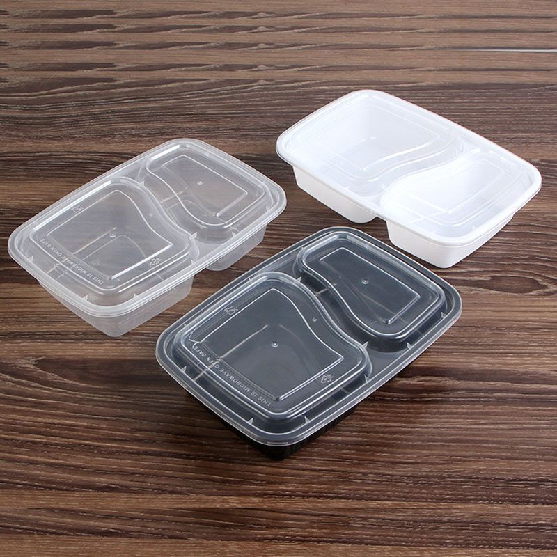 1000ml Disposable Lunch Boxes Dinnerware Fast Food Snack Container Meal Prep Food Storage Case Wholesale