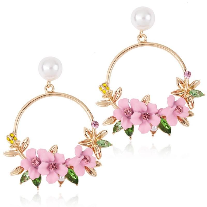 Pendientes De Flores De Estilo S925 Spring And Summer De De Pendientes De Flores De Estilo S925 Spring And Summer De De