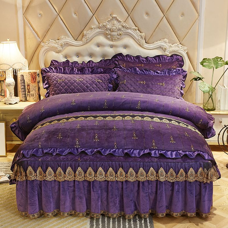 royal velvet bed skirt queen size