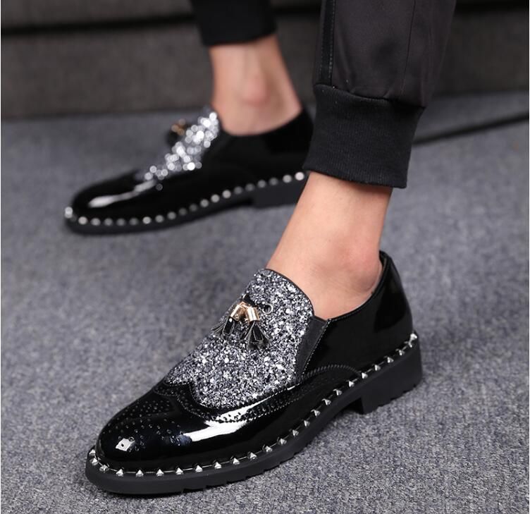 shiny loafer shoes